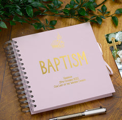 Personalised Baptism Multiple Colour Scrapbook, Guest Book or Photo Album Gift