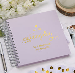 Personalised Our Wedding Day Multiple Colours Guest Book Scrapbook or Photo Album Gift