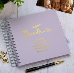 Personalised Grandma Multiple Colour Scrapbook or Photo Album Gift With Sentiment