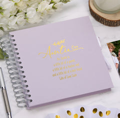 Personalised Auntie Multiple Colours Scrapbook or Photo Album Gift With Sentiment
