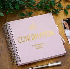 Personalised Confirmation Multiple Colour Scrapbook, Guest Book or Photo Album Gift