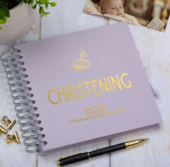 Personalised Christening Multiple Colour Scrapbook Guest Book or Photo Album Gift