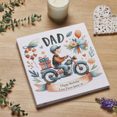 Personalised Large Dad Photo Album Gift With Vintage Bike Design