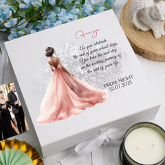 Personalised Girls Prom Night Keepsake Box Customised Prom Memory Storage Box