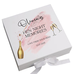Personalised Hen Night Keepsake Box Customised Hen Do Bachelorette Party Memory Storage Box