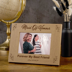 Personalised Maid Of Honour Photo Frame Wedding Gift