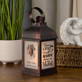 Personalised Memorial Photo Upload Lantern, Memorial Candle, Your Lights Will Always Shine