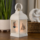 Personalised Memorial Photo Upload Lantern, Memorial Candle, Mum Remembrance With Rose