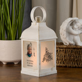 Personalised Memorial Photo Upload Lantern, Memorial Candle, Grandma Remembrance With Rose