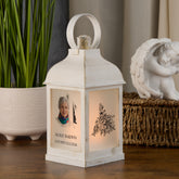 Personalised Memorial Photo Upload Lantern, Memorial Candle, Grandma Remembrance With Rose
