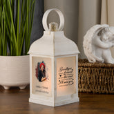 Personalised Memorial Photo Upload Lantern, Memorial Candle, Goodbyes are not forever