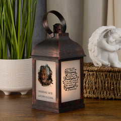 Personalised Memorial Photo Upload Lantern, Memorial Candle, Your Life Was A Blessing