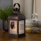 Personalised Memorial Photo Upload Lantern, Memorial Candle, Goodbyes are not forever