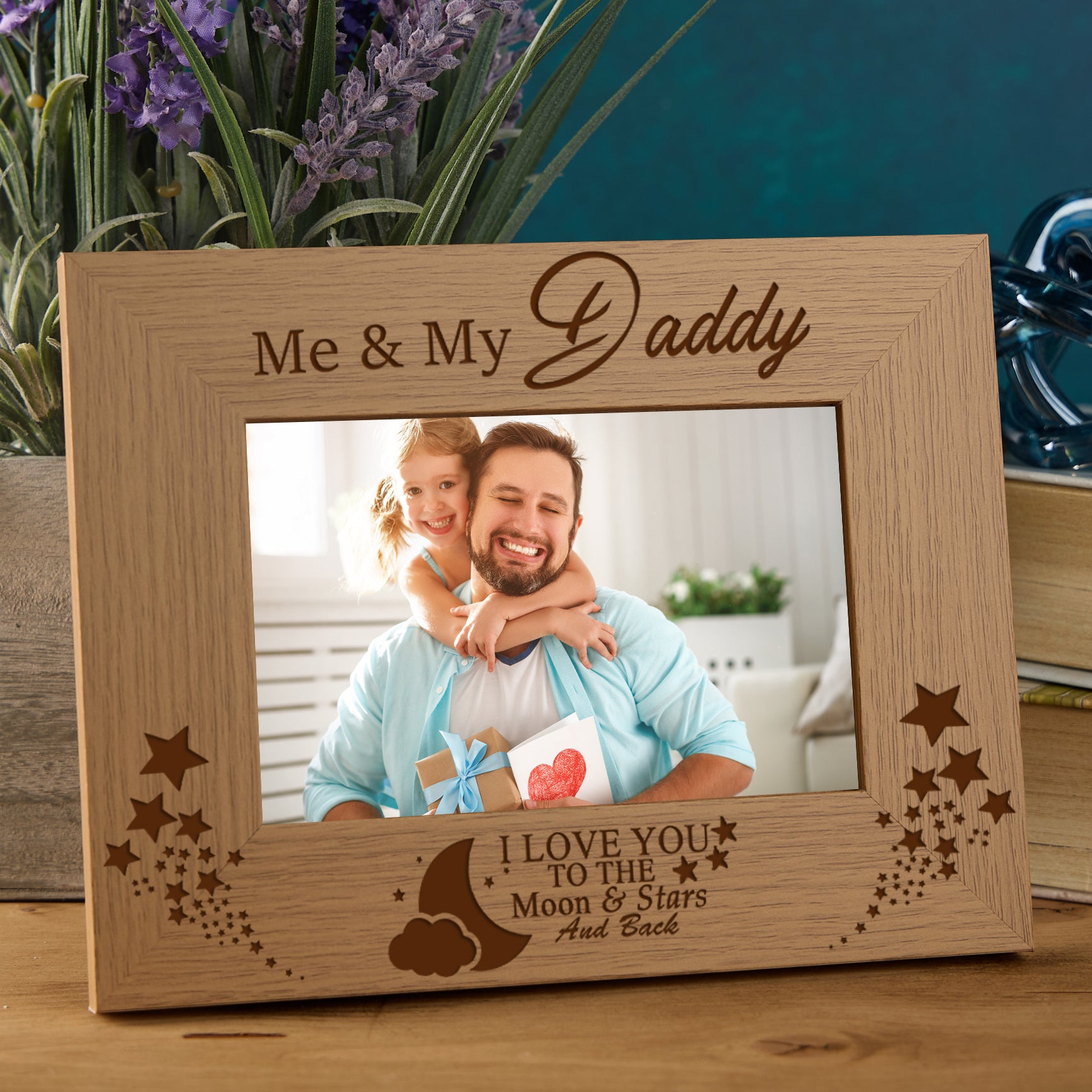 Me and My Daddy Love You To The Moon Photo Frame Gift Daddy Photo Frame ukgiftstoreonline