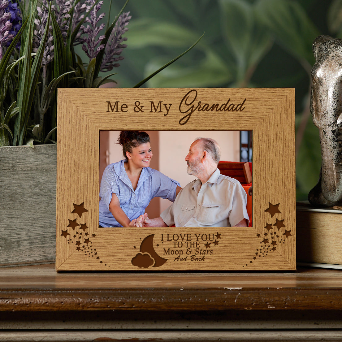 Me and My Grandad Love You To The Moon Photo Frame Gift grandad photo frame ukgiftstoreonline