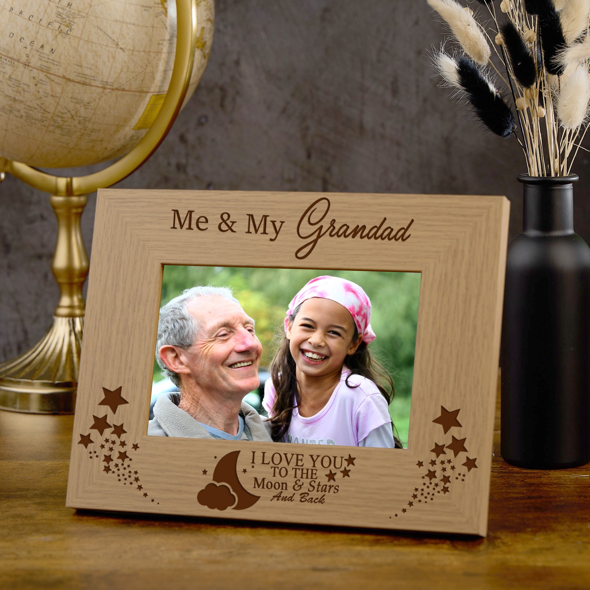 Me and My Grandad Love You To The Moon Photo Frame Gift grandad photo frame ukgiftstoreonline