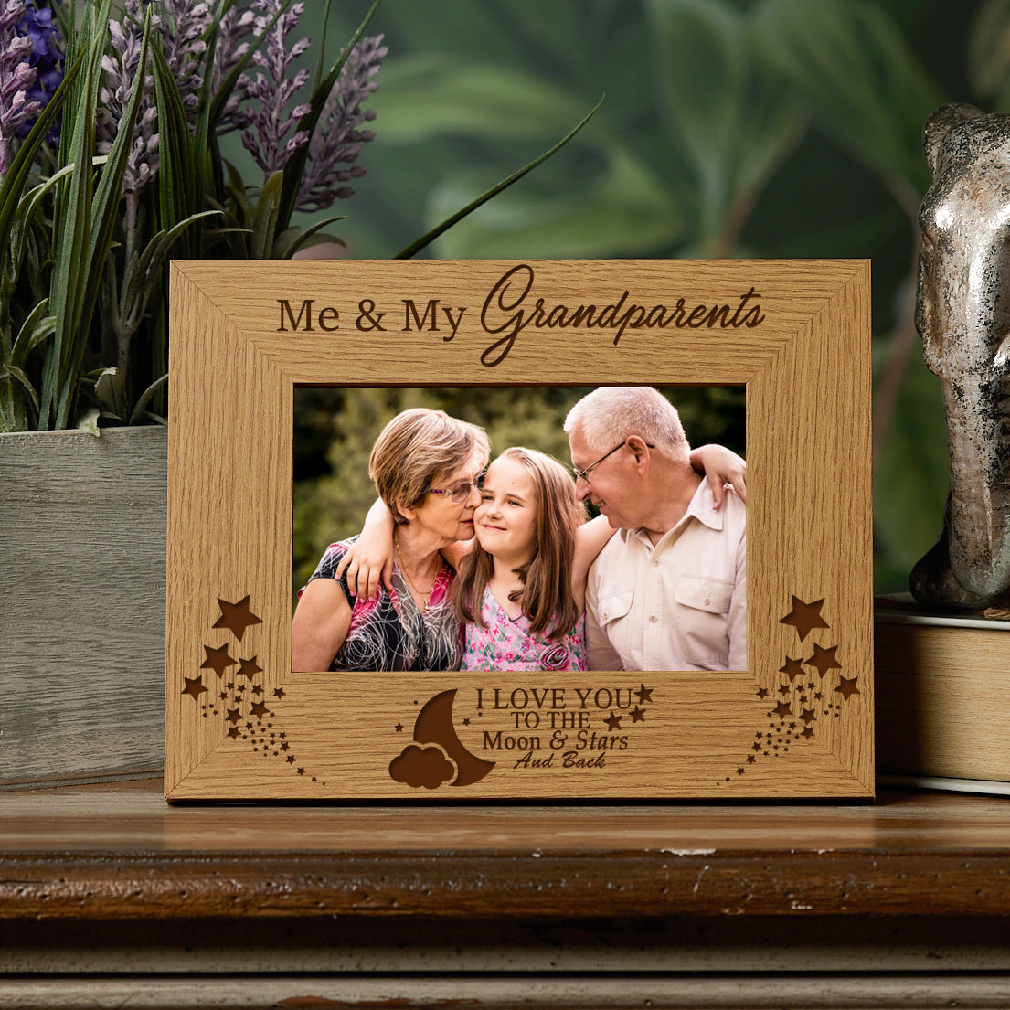 Me and My Grandparents Love You To The Moon Photo Frame Gift Grandparents Photo Frame ukgiftstoreonline