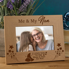 Me and My Nan Love You To The Moon Photo Frame Gift Photo Frame ukgiftstoreonline