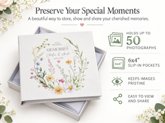 Personalised Wedding Photo Album, Floral Gift Boxed Keepsake Gift
