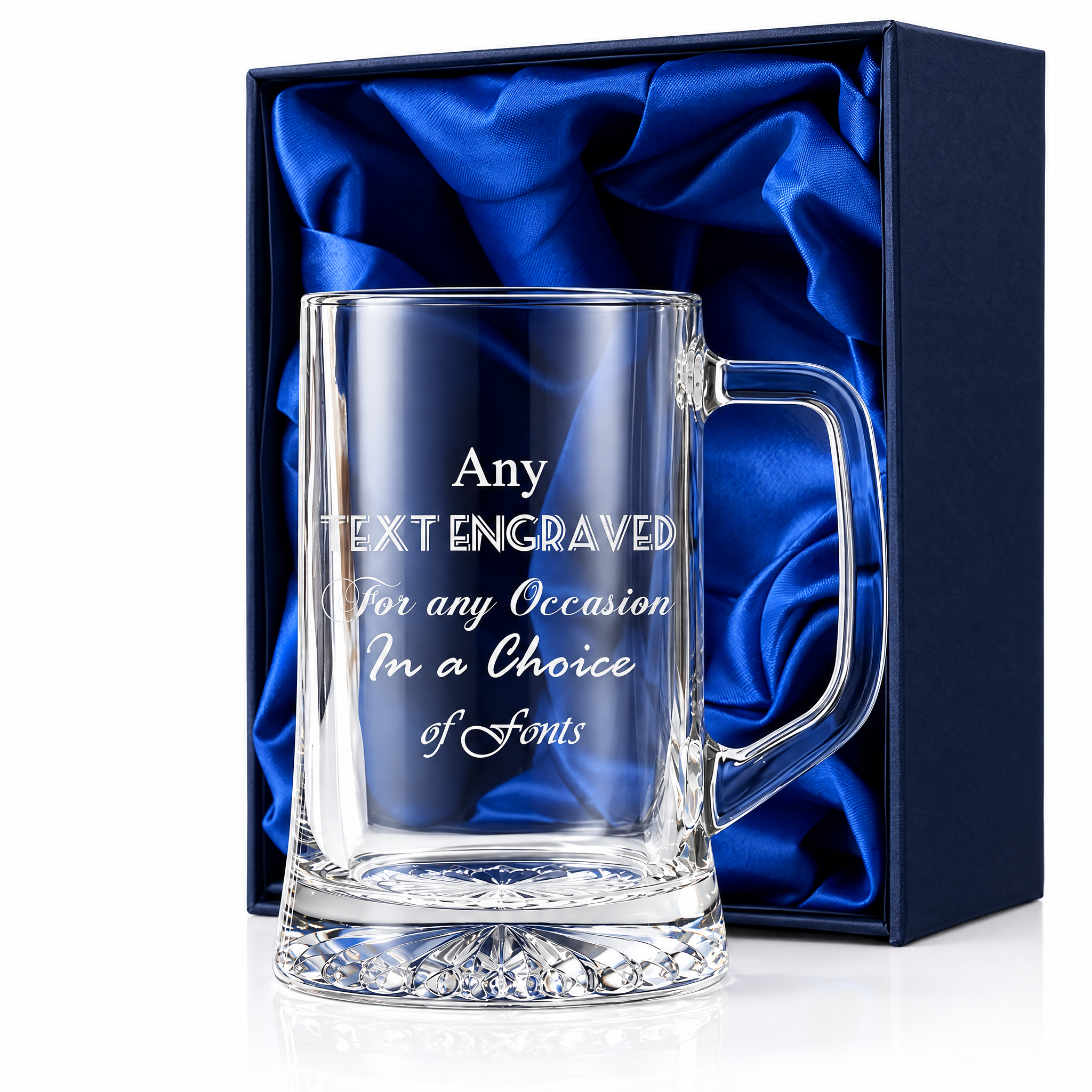 Personalised Beer Glass Tankard Engraved Pint Gift Box Custom text Birthday Gift personalised beer glass tankard ukgiftstoreonline