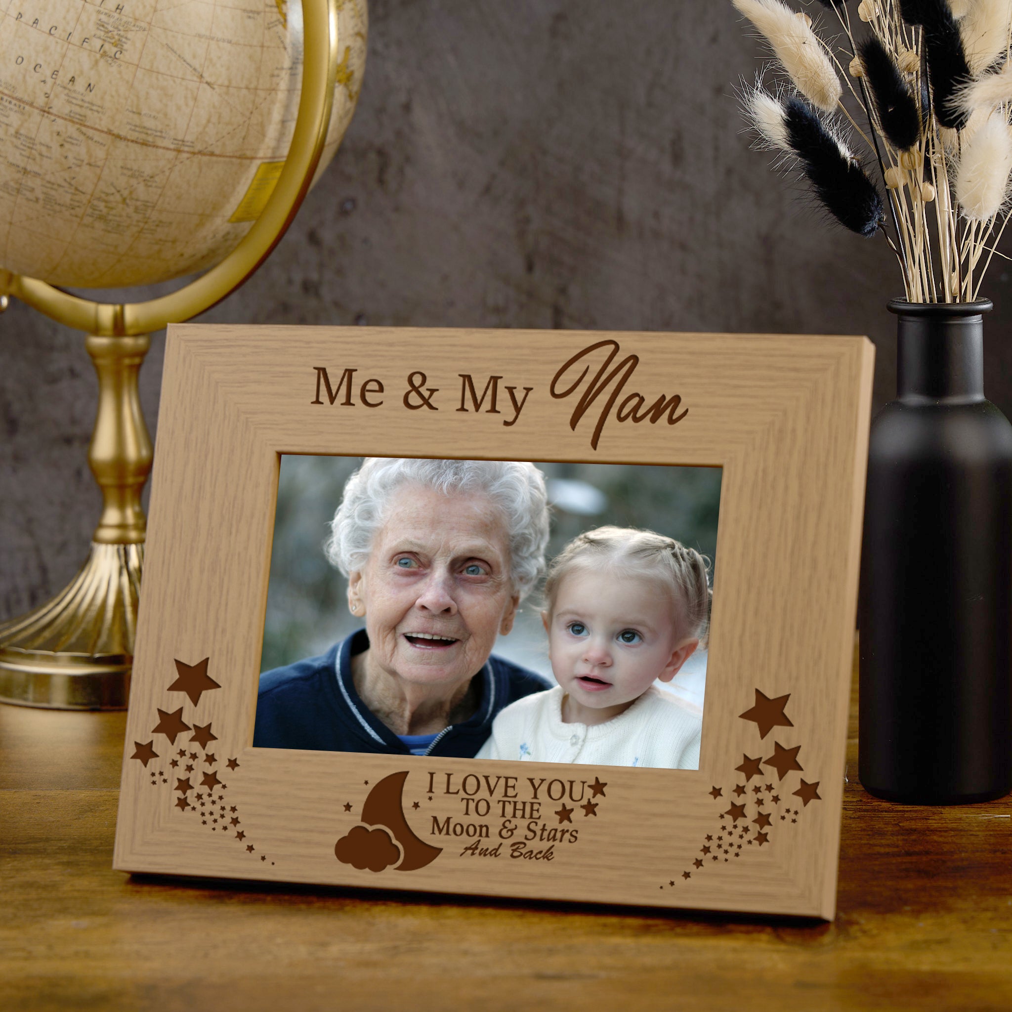 Me and My Nan Love You To The Moon Photo Frame Gift Photo Frame ukgiftstoreonline