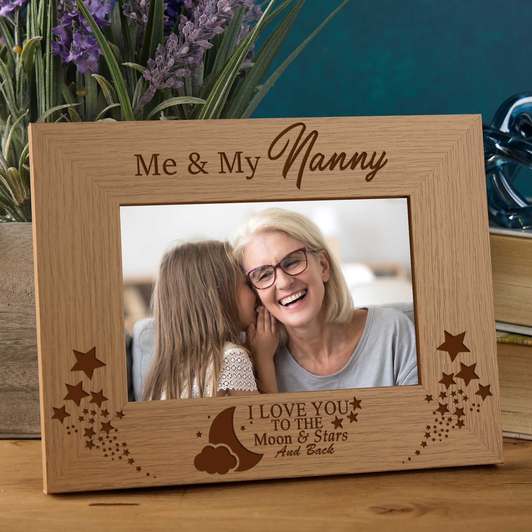 Me and My Nanny Love You To The Moon Photo Frame Gift Photo Frame ukgiftstoreonline