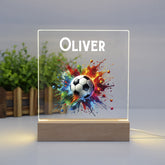 Personalised LED Lamp, Kids Night Light Gift, Football Light, Birthday Gifts for Kids, Kids Bedroom Light