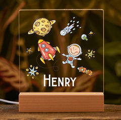 Personalised LED Space Star Lamp, Kids Night Light Gift, Baby Night Light, Birthday Gifts for Kids, Kids Bedroom Nursery Table Light