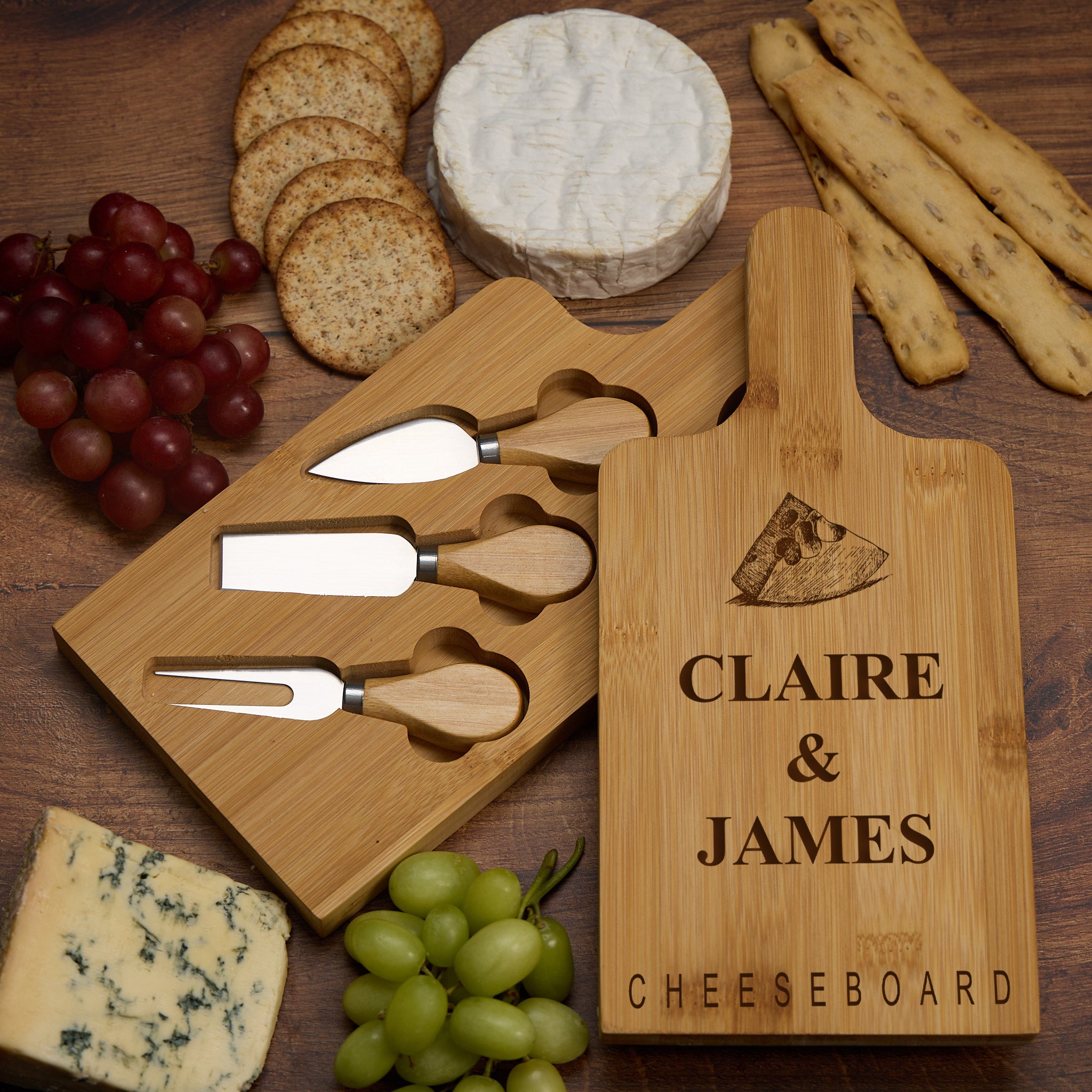 Personalised Cheese board Gift Engraved Paddle Board For Couple Cheese Board ukgiftstoreonline