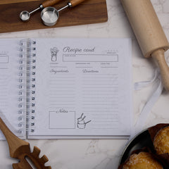 Personalised Recipe Book, Cook Book, Bakers White Cover
