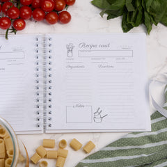 Personalised Any Name Recipe Book, Cook Book, Bakers White Cover