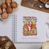 Personalised Christmas Recipe Book, Cook Book, Bakers Gingerbread Theme