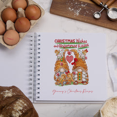 Personalised Christmas Recipe Book, Cook Book, Bakers Gingerbread Theme