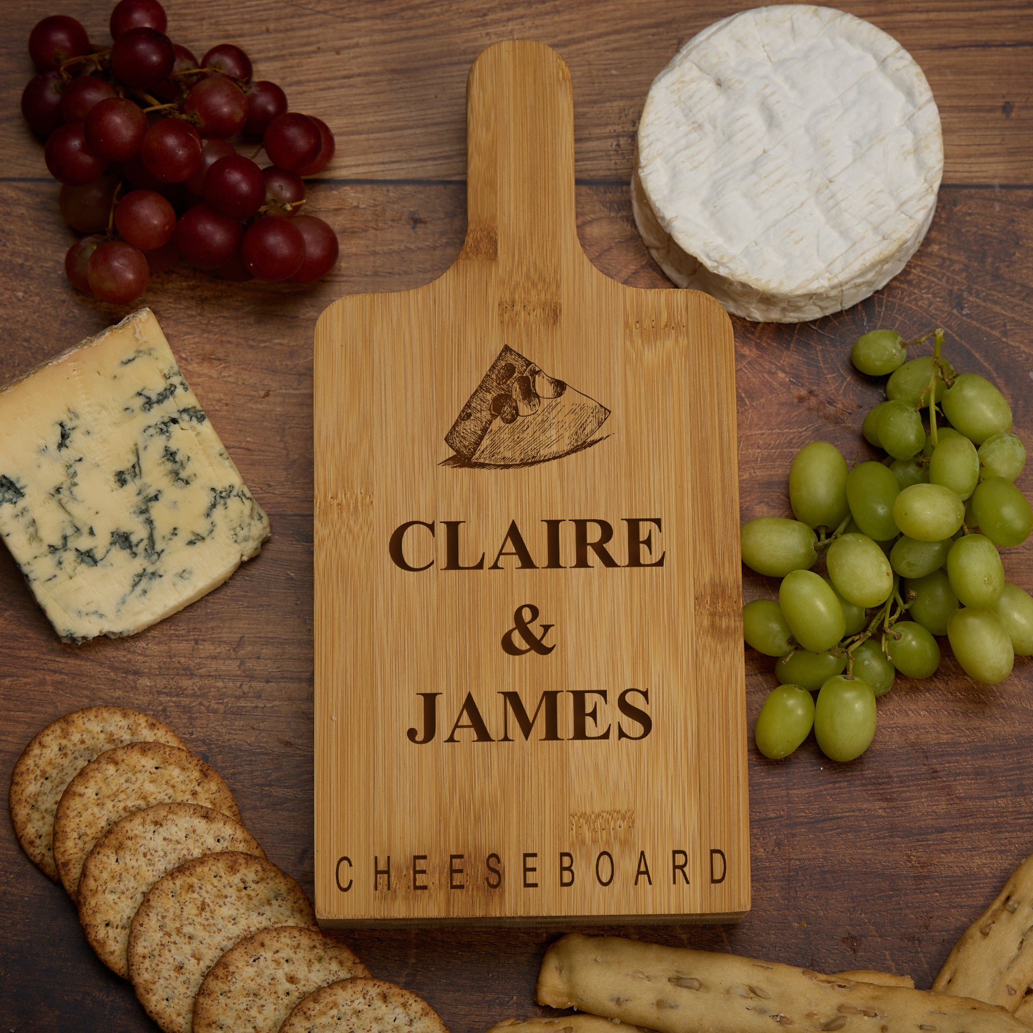 Personalised Cheese board Gift Engraved Paddle Board For Couple Cheese Board ukgiftstoreonline
