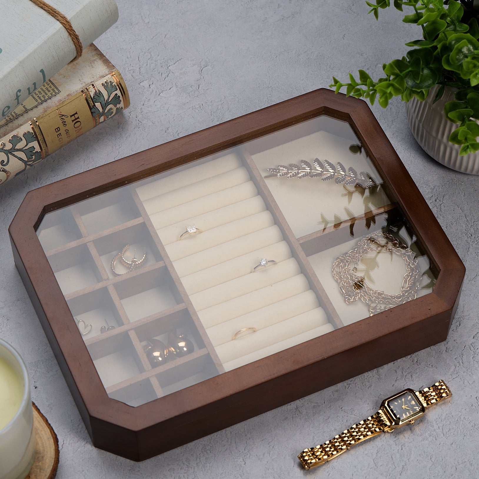 Luxury Large Wooden Jewellery Box Gift For Her Personalised Jewellery Box ukgiftstoreonline
