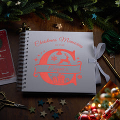 Personalised Memory Book Christmas Family Baby Couples With Foil Print