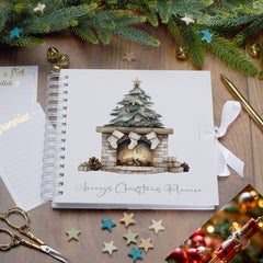 Personalised Christmas Planner Book With cozy Fireplace