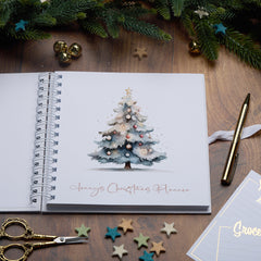 Personalised Christmas Planner Book With Watercolour Tree