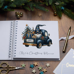 Personalised Christmas Planner Book With Single Gnome