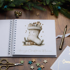 Personalised Christmas Planner Book With Stocking