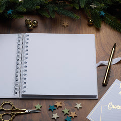 Personalised Christmas Family Baby Couples Memory Book With Foil Print