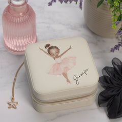 Personalised Kids Jewellery Box Gift With Black Ballerina