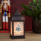 Personalised Christmas Light-Up Lantern Gift With Tree