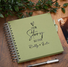 Personalised Our Story So Far Love Themed Multiple Colour Scrapbook Photo album