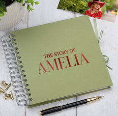 Personalised The Story Of Memories Love Themed Multiple Colour Scrapbook Photo Album