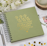 Personalised Baby Record Book, Multiple Colour Scrapbook or Photo Album With Elephants