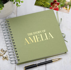 Personalised The Story Of Memories Love Themed Multiple Colour Scrapbook Photo Album