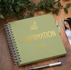 Personalised Confirmation Multiple Colour Scrapbook, Guest Book or Photo Album Gift
