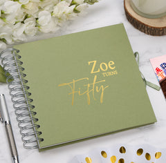 Personalised Any Name and Age Birthday Multiple Colour Scrapbook Memory Photo Album