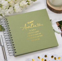 Personalised Auntie Multiple Colours Scrapbook or Photo Album Gift With Sentiment